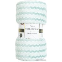 Плед Tex Republic Absolute Зигзаг двухцветный Flannel 200x220 92577 (бирюзовый) в Солигорске