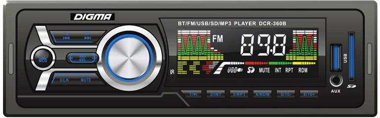 

USB-магнитола Digma DCR-360B