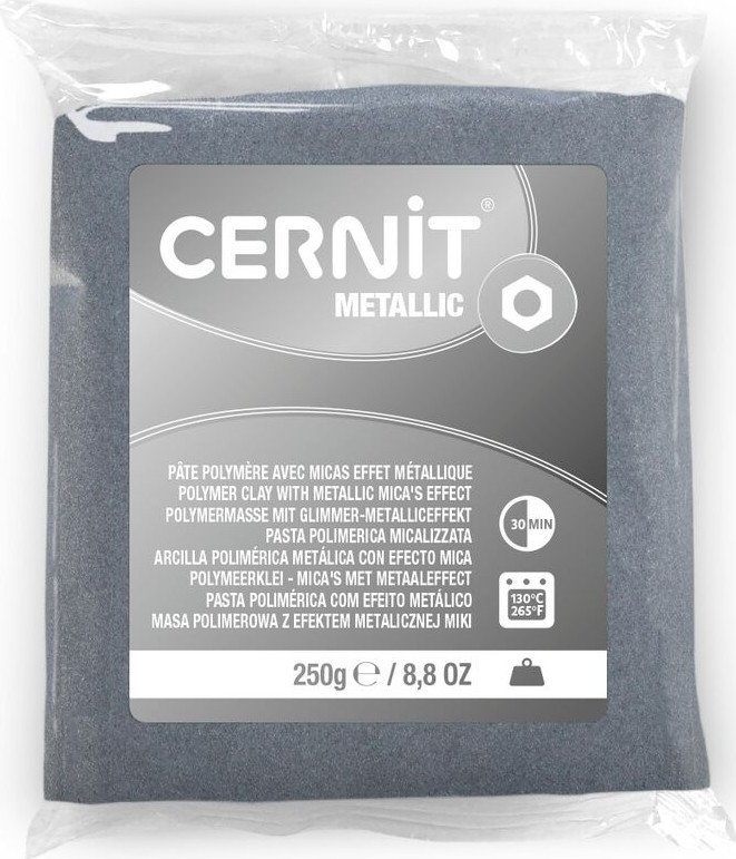 Полимерная глина Cernit Metallic (250 г, серебро)