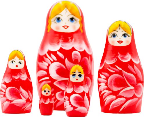 

Развивающая игра Брестская Фабрика Сувениров Красная с цветами (набор 5 шт)