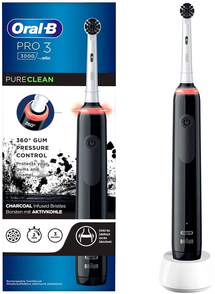 

Электрическая зубная щетка Oral-B Pro 3 3000 Pure Clean Black D505.513.3 (черный)