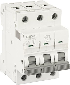 

Выключатель автоматический GEYA GYM9 3P 16А D 6кА GYM93P16D