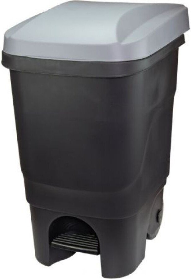 Мусорное ведро Idea М2398 60 л (серый)