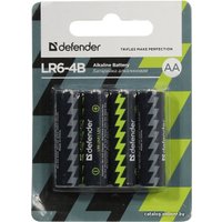 Батарейка Defender AA 4 шт LR6-4B