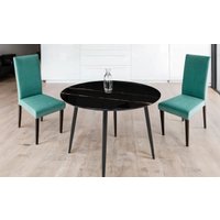 Кухонный стол Элементика Милтон 1000 (обсидиан/черная шагрень/черный)