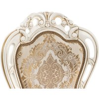 Стул с подлокотниками Woodville Bronte (молочный/патина)