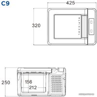 Компрессорный автохолодильник Alpicool C9 (без адаптера 220В)