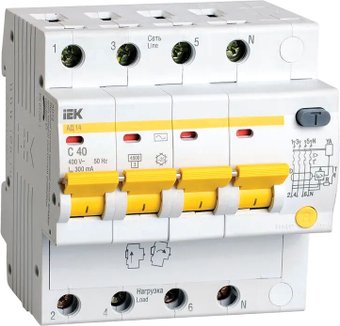 Дифференциальный автомат IEK АД-14 40А 300мА MAD10-4-040-C-300