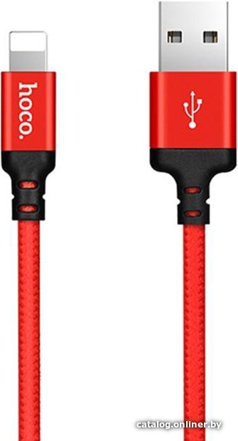 Кабель Hoco X14 Lightning (2 м, красный)