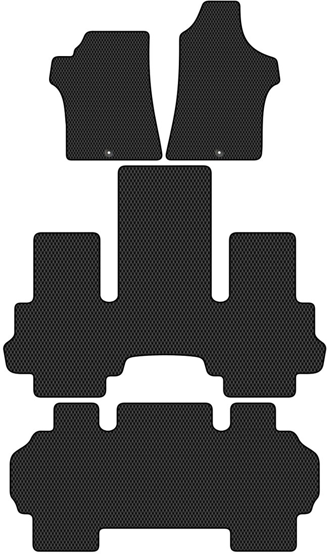 

Комплект ковриков для авто Alicosta Hyundai Starex II (минивэн / TQ) 2018 - Н.В. +3 ряд (черный, ромб)