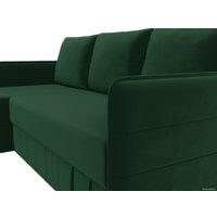 Угловой диван Лига диванов Слим левый (велюр зеленый)