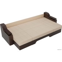 П-образный диван Лига диванов Сенатор 28916 (экокожа, бежевый/коричневый)