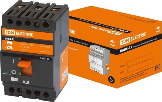 

Выключатель автоматический TDM Electric ВА88-32 3Р 32А 25кА SQ0707-0003