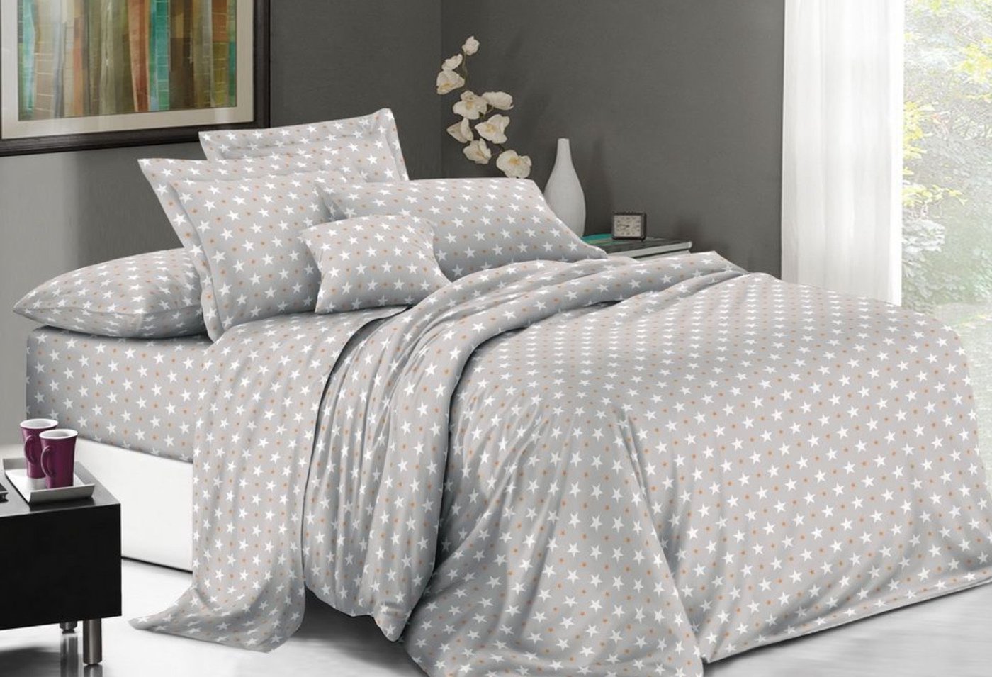 

Постельное белье Бояртекс № 011 (73) (L) 2сп с европростыней (бязь)