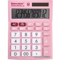 Бухгалтерский калькулятор BRAUBERG Ultra Pastel-12-PK 250503 (розовый)