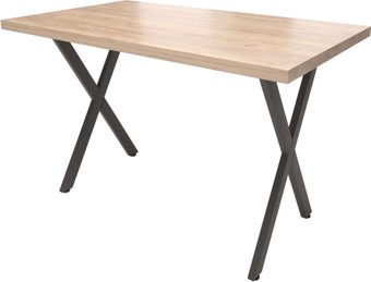 Кухонный стол Millwood Лофт Хьюстон Light 160x80 (36 мм, табачный Craft/черный)