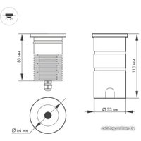 Фасадный светильник Arlight LTD-GROUND-R65-6W Warm3000 026449