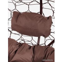 Подвесной диван M-Group Лежебока 11180205 (с коричневым ротангом/коричневая подушка)