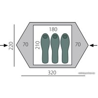 Треккинговая палатка BTrace Travel 3