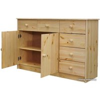 Комод Диприз Ром 2 двери 6 ящиков Д 1348.2 (бесцветный лак)