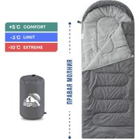 Спальный мешок RSP Outdoors Sleep 350 R (серый, 220x75см, молния справа)