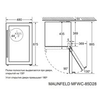 Винный шкаф MAUNFELD MFWC-85D28