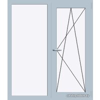 Окно ПВХ Brusbox 70-6 1320x1430 Г+П/О СП2Э