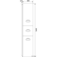  MarkaOne Шкаф-пенал Arrondi 30Н У73541 (правый, капучино)