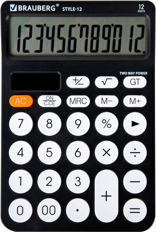 

Калькулятор BRAUBERG Style-12 272965 (черный)