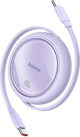 Кабель Baseus Free2Draw Mini Retractable USB Type-C-USB Type-C (1 м, фиолетовый)