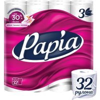 Туалетная бумага Papia Белая (3 слоя, 32 рулона) в Гомеле