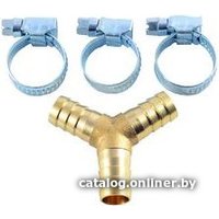 Фитинг RockForce Y-образный разветвитель елочка 8 мм + хомуты RF-E102-5/2