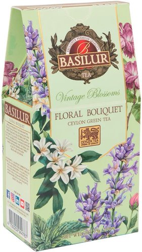 Зеленый чай Basilur Винтажные цветы. Цветочный букет 75 г
