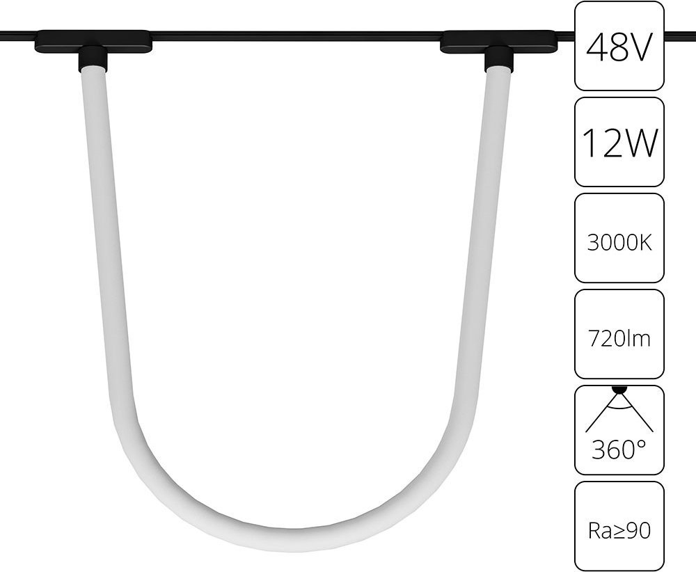 

Трековый светильник Arte Lamp Rapid A1167PL-1BK