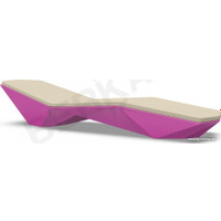 Шезлонг Berkano Quaro с подушками (фиолетовый/бежевый)
