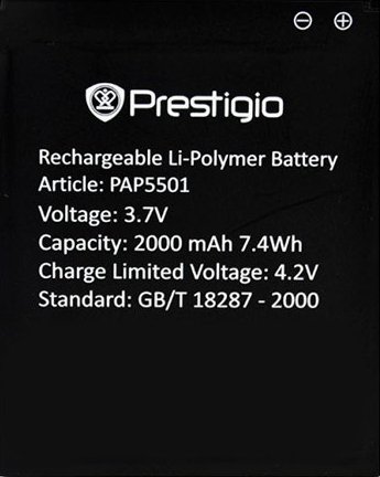 

Аккумулятор для телефона Prestigio PAP5501BA