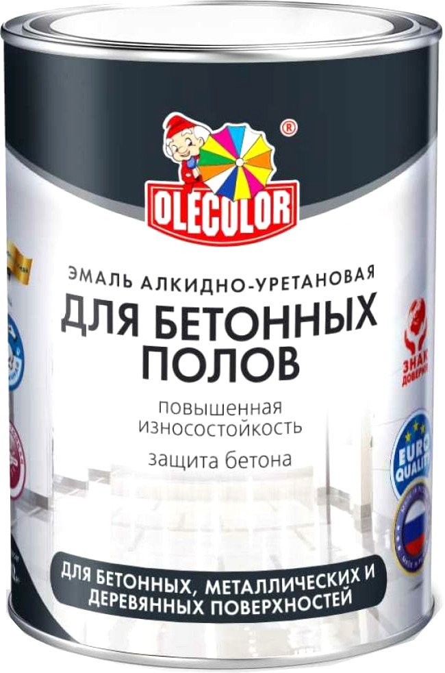 

Эмаль Olecolor Для бетонных полов алкидно-уретановая 10 кг (серый)