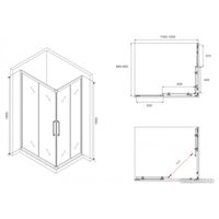 Душевой уголок Abber Schwarzer Diamant AG02129MH в Могилеве