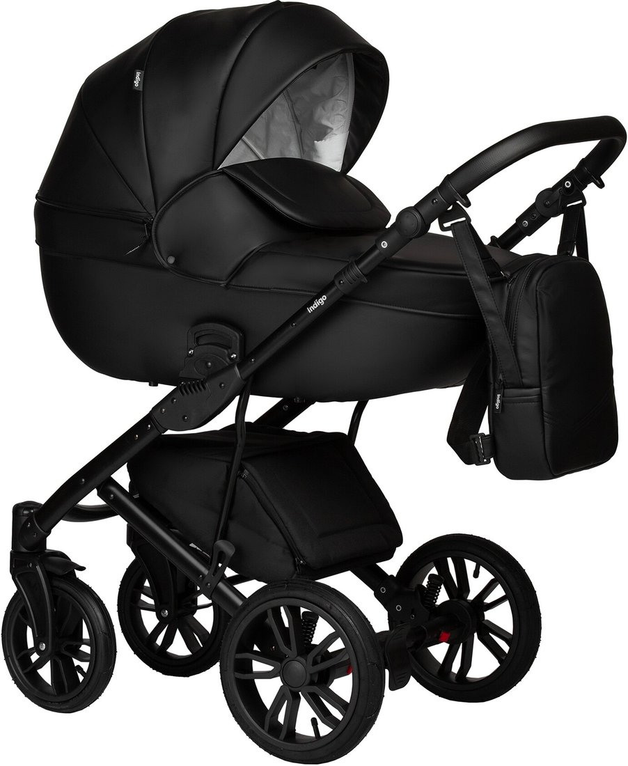 

Универсальная коляска Indigo Mio ECO (2 в 1, 01/черная кожа)