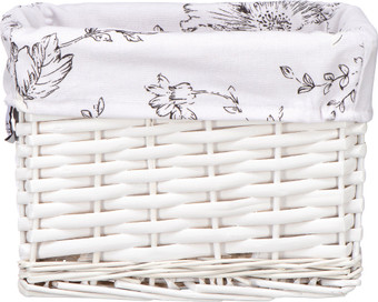 Корзина Natural House Цветы EW-90LM-M (белый)