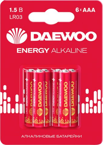 Батарейка Daewoo Energy Alkaline LR03 BL-6 (6 шт)