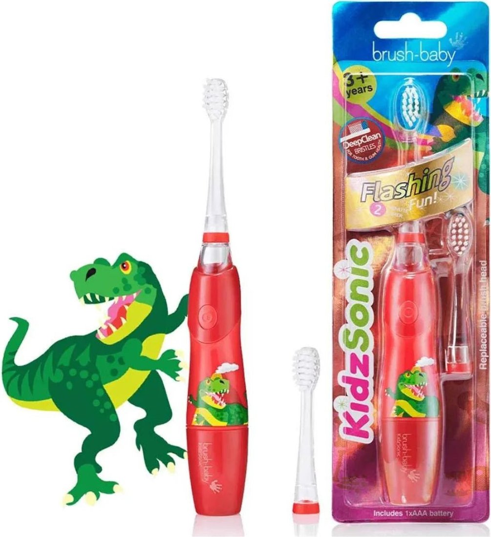 

Электрическая зубная щетка Brush-Baby KidzSonic Dinosaur