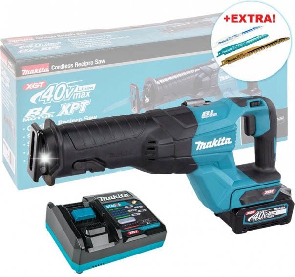 

Сабельная пила Makita JR001GZX1 (с 1-им АКБ, з/у, набор пильных полотен)
