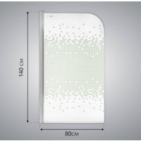 Стеклянная шторка для ванны Saniteco SN-21-Mosaic 140x80
