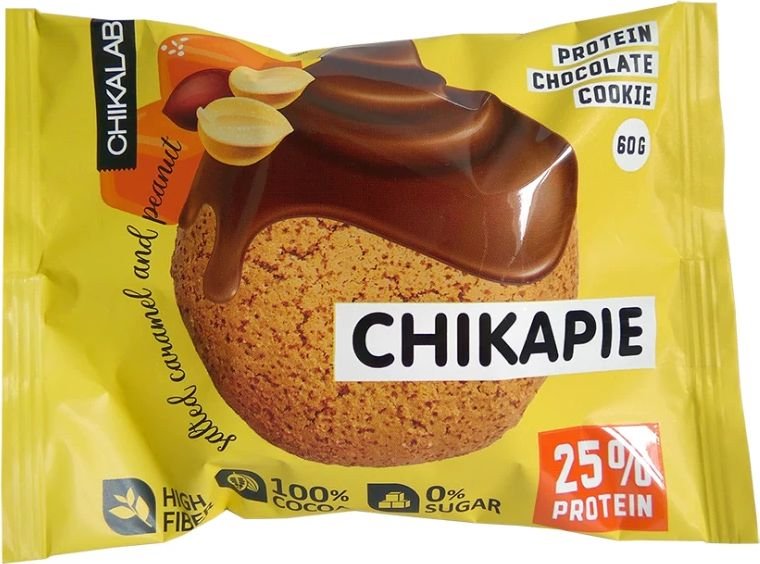 

Протеиновое печенье Chikalab В шоколаде без сахара (60 г, арахис с начинкой)