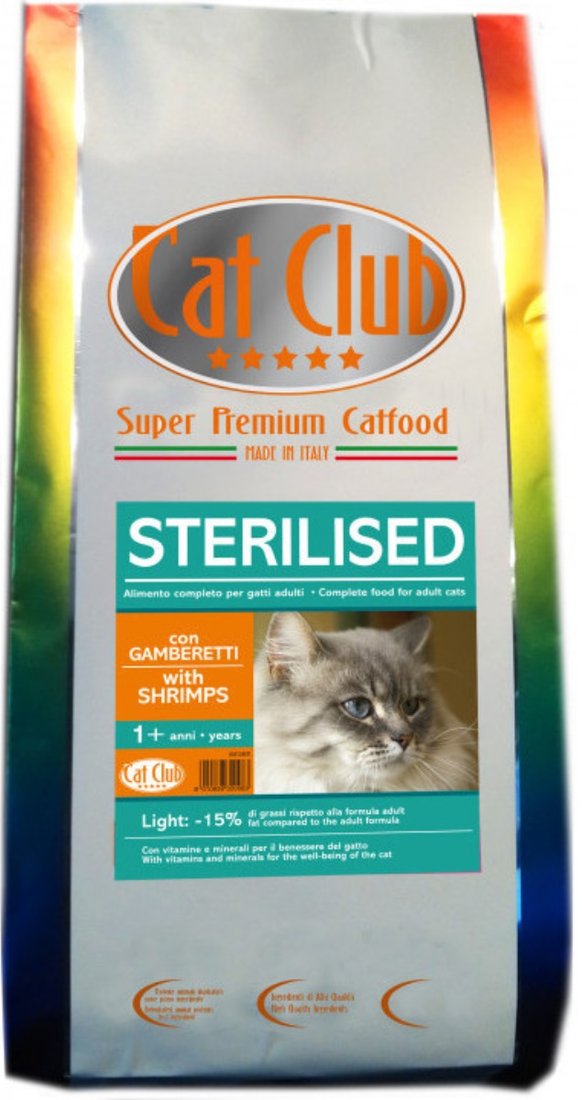 

Сухой корм для кошек Cat Club для стерилизованных с креветками 1.5 кг