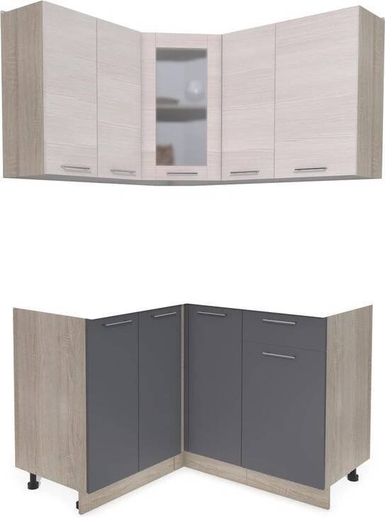 

Готовая кухня Интерлиния Мила 12x13 без столешницы (вудлайн кремовый/антрацит)