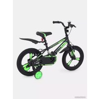 Детский велосипед Rant Eclipse 16 (черный/зеленый)