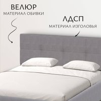 Кровать Mio Tesoro Империал 160x200 (№4/велюр серый) в Борисове