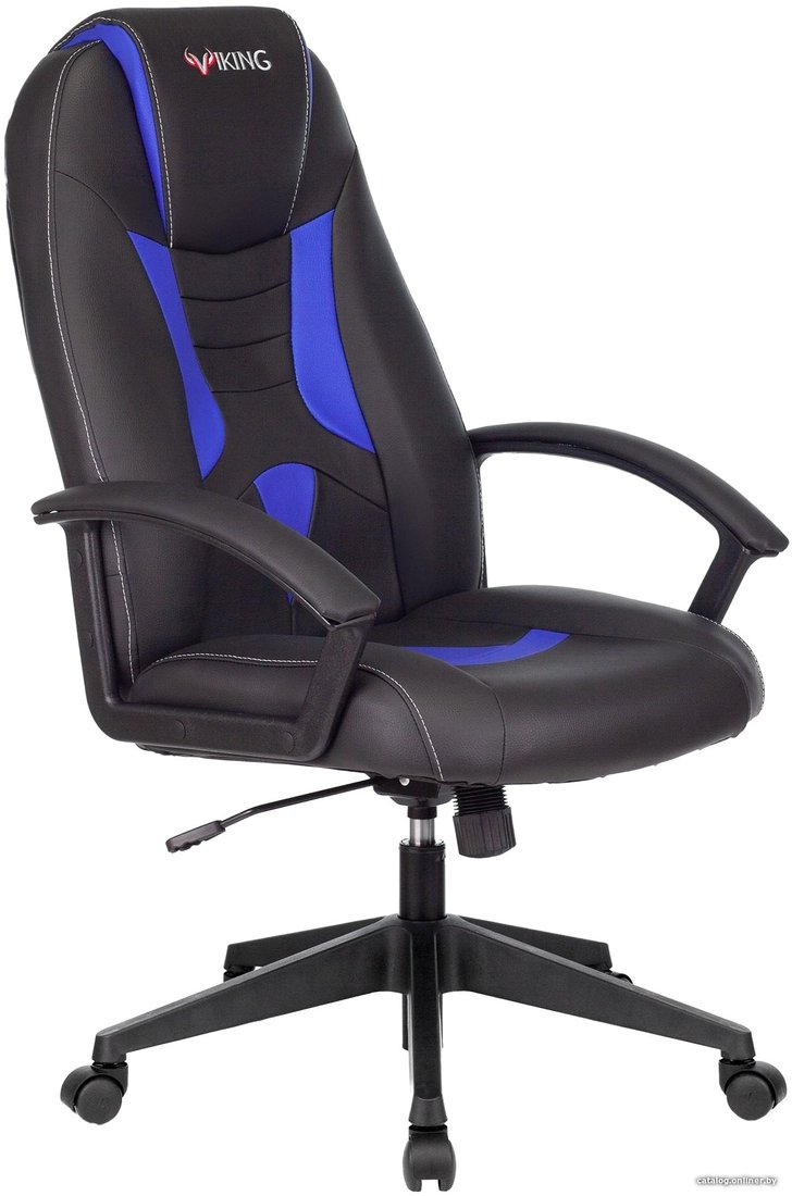 Игровое (геймерское) кресло Zombie VIKING-8/BL+BLUE (черный/синий)